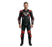 Motorcycle Suit Leather Man Macna Armadyl 2pc Black / Red