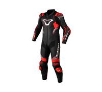 Motorcycle Suit Leather Man Macna Armadyl 1pc Black / Red