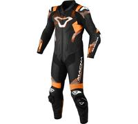 Macna Armadyl perforated One Piece Motorcycle Leather Suit, black/orange/white, size 50