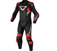 Motorcycle Suit Leather Man Macna Armadyl 2pc Black / Red