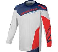 Macna Backyard-1 Motocross Jersey, grey-red-blue, size XL for Men