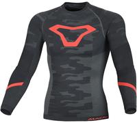 Macna Base Layer All-Season Longsleeve Functional Shirt, black/grey/red, size XXL/XXXL