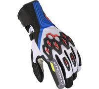 Macna Brawler RTX waterproof Motorcycle Gloves, black-white-red-blue, size M for Men