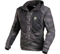 Macna Breeze Camo Motorcycle Zip Hoodie, black/camouflage, size M