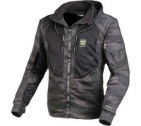 Macna Breeze Camo Motorcycle Zip Hoodie, black/camouflage, size XXL