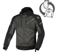Macna Brero Motorcycle Textile Jacket, black/green, size M