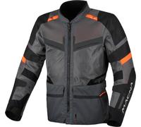 Macna Captane waterproof Motorcycle Textile Jacket, black-grey-red, size 3XL for Men