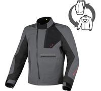 Macna Corvit waterproof Motorcycle Textile Jacket, black-grey, size L for Men