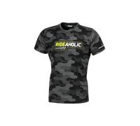 Macna Dazzle Rideaholic T-Shirt Black/Grey/Fluo YellowXL Black,Grey,Fluo Yellow