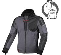 Macna Distec Motorcycle Textile Jacket, black/grey, size S