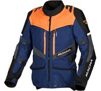 Macna Domane waterproof Motorcycle Textile Jacket, blue-orange, size M for Men