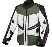Macna Domane waterproof Motorcycle Textile Jacket, grey-green, size S for Men