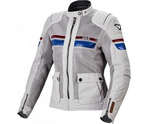 MACNA FLUENT Damenmeshjacke hellgrau-blau-rot XS