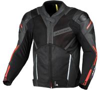 Macna Galvic, leathet/mesh jacket 58 Black/Red