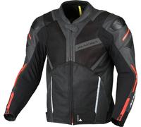 Macna Galvic perforated Motorcycle Leather/Textile Jacket, black/red, size 50