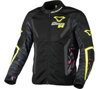 Macna Grisco Aldequer Motorcycle Textile Jacket, black-grey-yellow, size S for Men