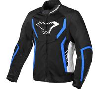 Macna Grisco Motorcycle Textile Jacket, black-white-blue, size S for Men