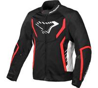 Macna Grisco Motorcycle Textile Jacket, black-white-red, size M for Men