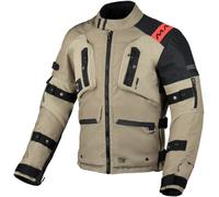 Macna Higera waterproof Motorcycle Textile Jacket, black-beige, size M for Men