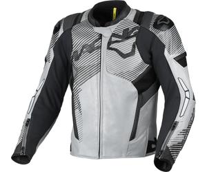 MACNA IGNITE Lederjacke grau-schwarz 52
