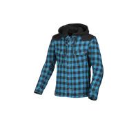Macna Inland Plaid Motorcycle Textile Jacket, blue, size L for Men