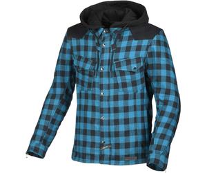Macna Inland Plaid Motorcycle Textile Jacket, blue, size 2XL for Men