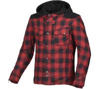Macna Inland Plaid Motorcycle Textile Jacket, red, size M for Men