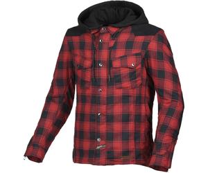 Macna Inland Plaid Motorcycle Textile Jacket, red, size XL