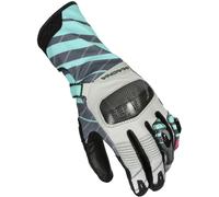 Macna Krown perforated Ladies Motorcycle Gloves, black-green, size 2XL for Women