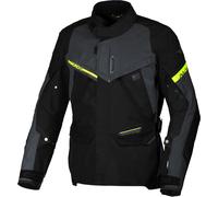 Macna Mundial Night-Eye, textile jacket waterproof L Black/Dark Grey/Neon-Yellow