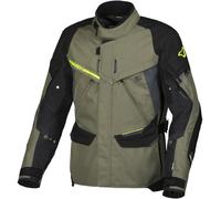 Macna Mundial waterproof Motorcycle Textile Jacket, black-green, size XL for Men