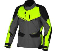 Macna Mundial waterproof Motorcycle Textile Jacket, grey-yellow, size XL for Men