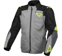 Macna Notch waterproof Motorcycle Textile Jacket, grey/black/yellow, size S