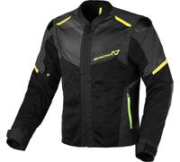 Macna Orcano 2.0 NightEye Motorcycle Textile Jacket, black-yellow, size L for Men