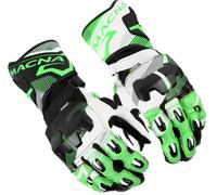 Macna Powertrack 2.0 Motorcycle Gloves, black-white-green, size L for Men