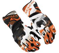 Macna Powertrack 2.0 Motorcycle Gloves, black/white/orange, size M
