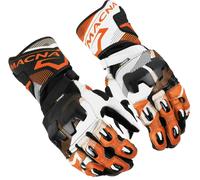 Macna Powertrack 2.0 Motorcycle Gloves, black-white-orange, size XL for Men