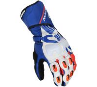 Macna Powertrack Motorcycle Gloves, blue/white/red, size S