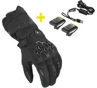 Macna Rafina RTX Kit waterproof heatable Winter Ladies Motorcycle Gloves + 7,4V / 2.2A Batteries and Charger, size XL