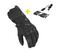 Macna Rafino RTX Moto Motorcycle Motorbike Heated Gloves With Kit Black
