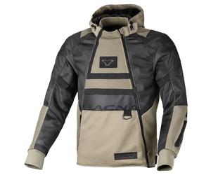Macna Rebelite Mesh Motorbike Motorcycle Textile Jacket Black Grey Camo / Taupe
