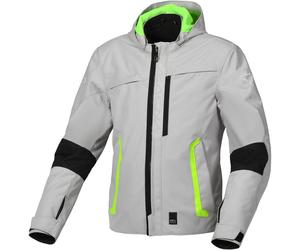Macna Riggor waterproof Motorcycle Textile Jacket, black-grey-yellow, size S for Men