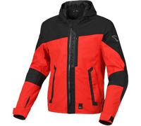 Macna Riggor waterproof Motorcycle Textile Jacket, black-red, size 2XL for Men