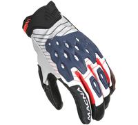 Macna Tanami Motorcycle Gloves, white/black/blue, size 2XL