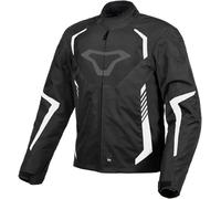 Macna Tazar waterproof Motorcycle Textile Jacket, black-white, size L for Men