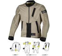 Macna Torido Motorbike Motorcycle Textile Jacket - Black / Taupe