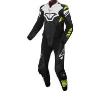 MACNA TRACKTIX 2-piece leather suit black-white-neon yellow 56