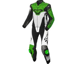 MACNA TRACKTIX 2-piece leather suit white-black-green 52