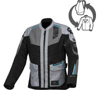 Macna Travelair Ladies Motorcycle Textile Jacket, grey-blue, size XS for Women