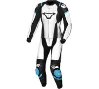Macna Tronniq perforated Ladies Two Piece Motorcycle Leather Suit, white/black/blue, size 42